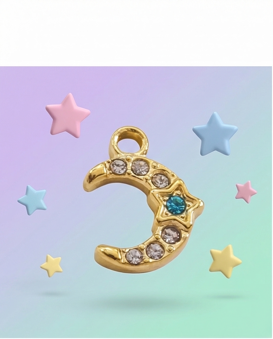 Charm Luna Brillo Azul