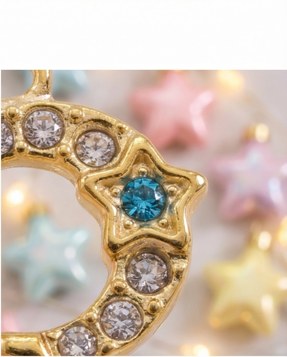 Charm Luna Brillo Azul
