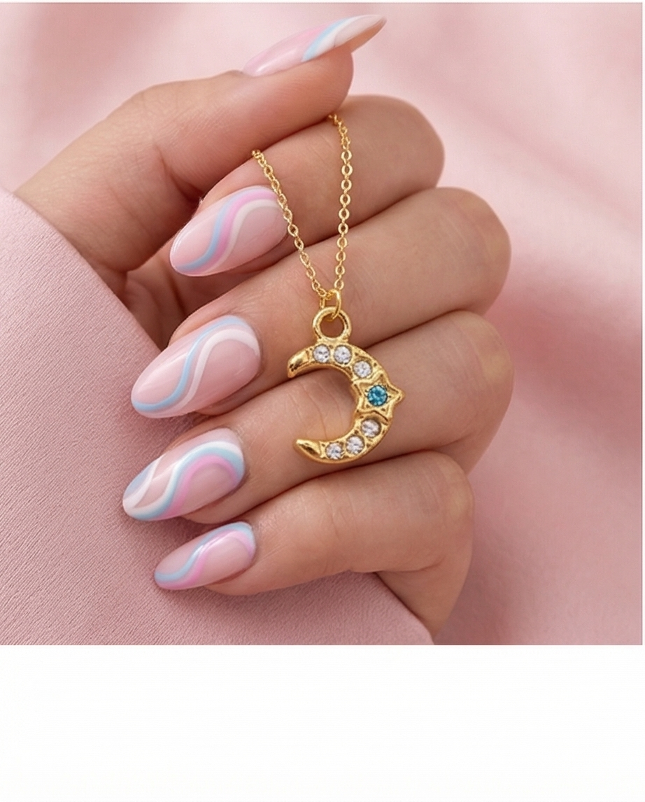 Charm Luna Brillo Azul