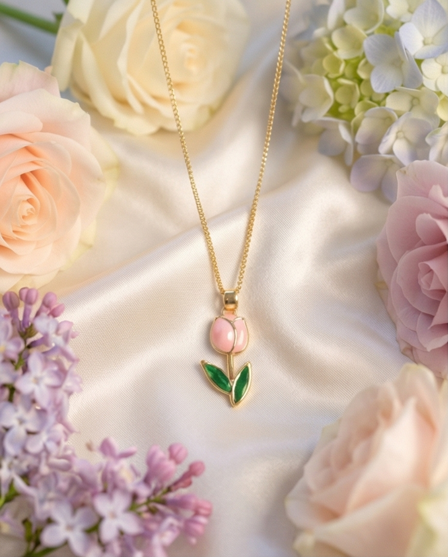 Collar Tulipán Rosa