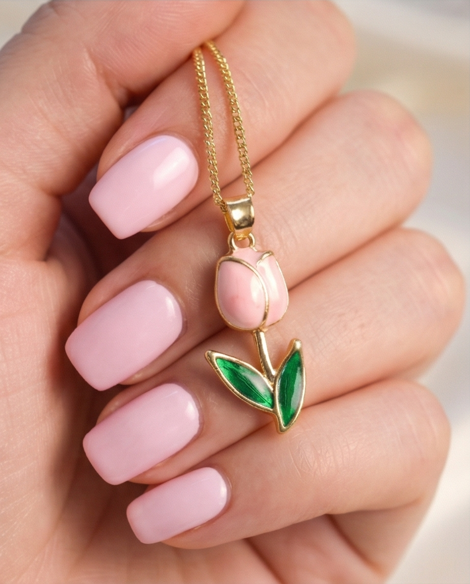 Collar Tulipán Rosa