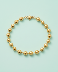 Pulsera Personalizable Bolitas Dorado