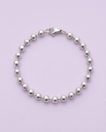Pulsera Personalizable Bolitas Plateado