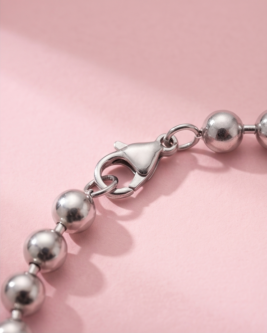 Pulsera Personalizable Bolitas Plateado