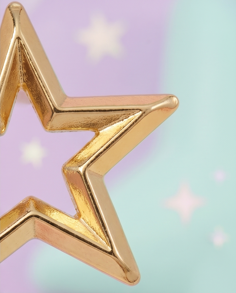 Pendiente Estrella Dorado