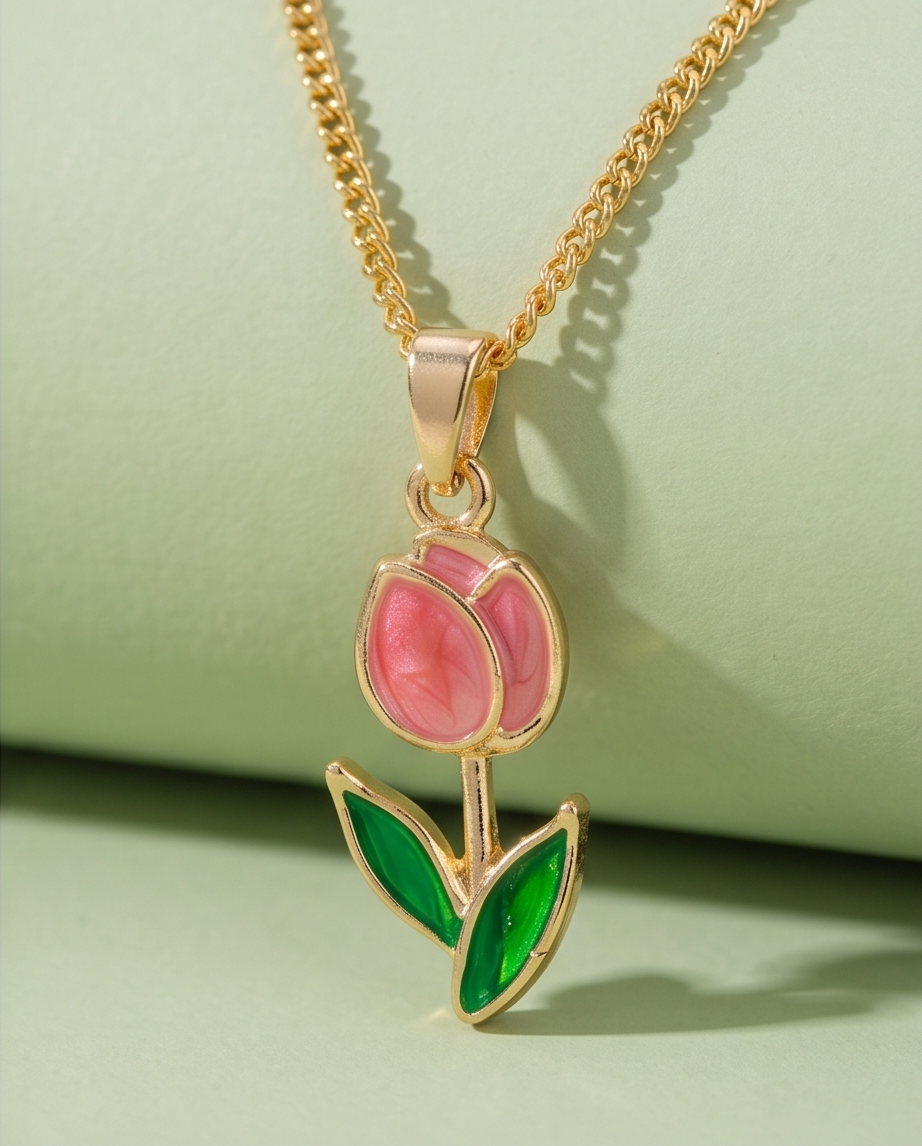 Collar Tulipán Coral