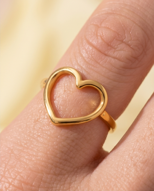 Anillo Corazón Dorado