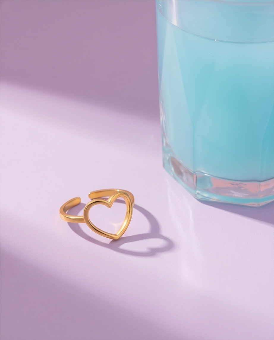 Anillo Corazón Dorado