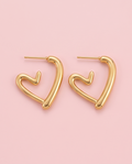 Pendiente Corazón Dorado