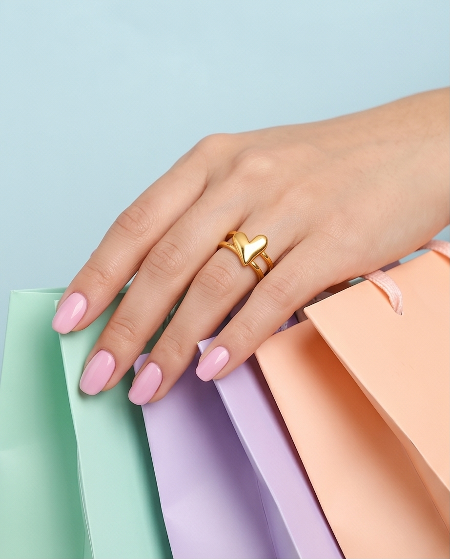 Anillo Corazón Dorado