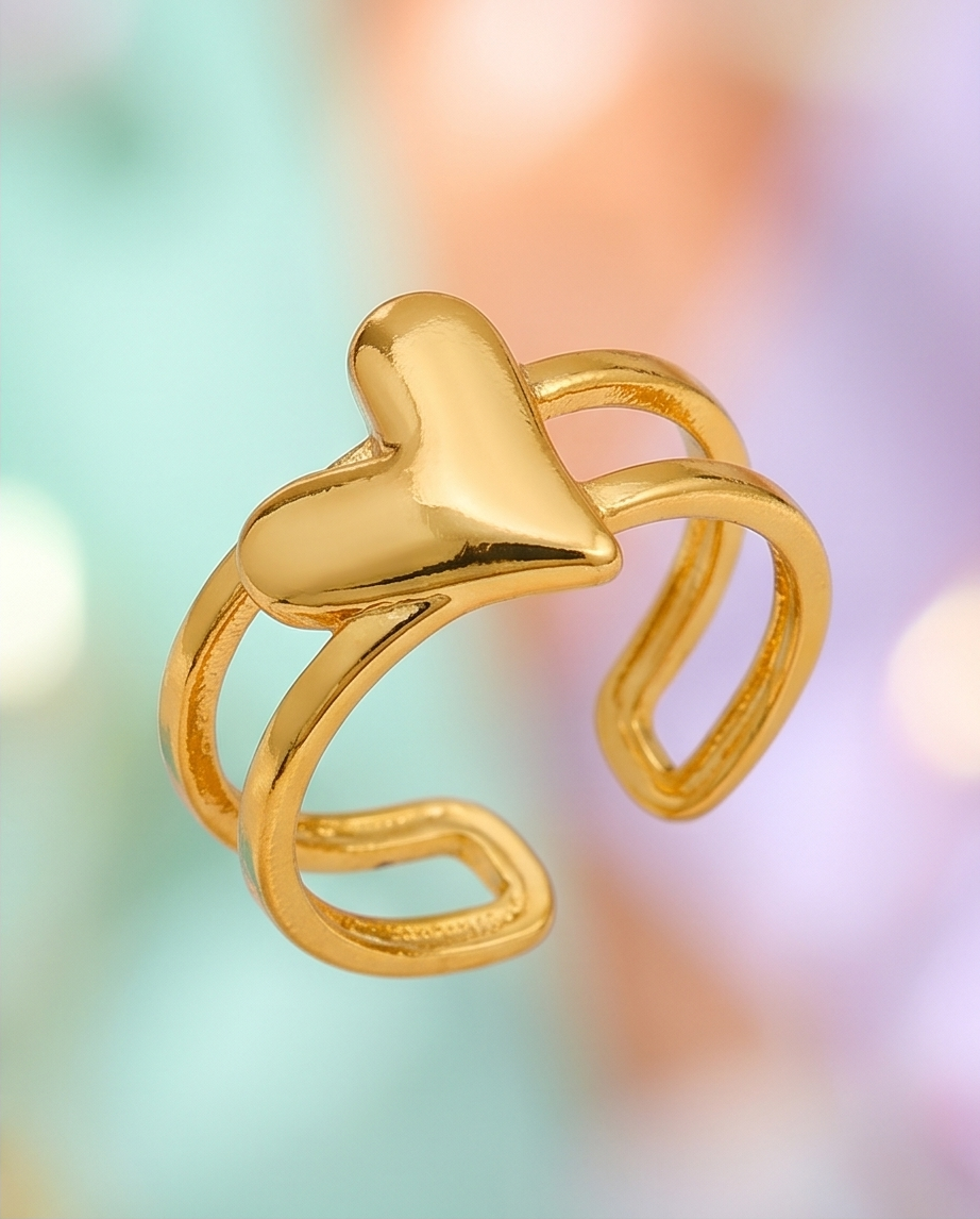 Anillo Corazón Dorado