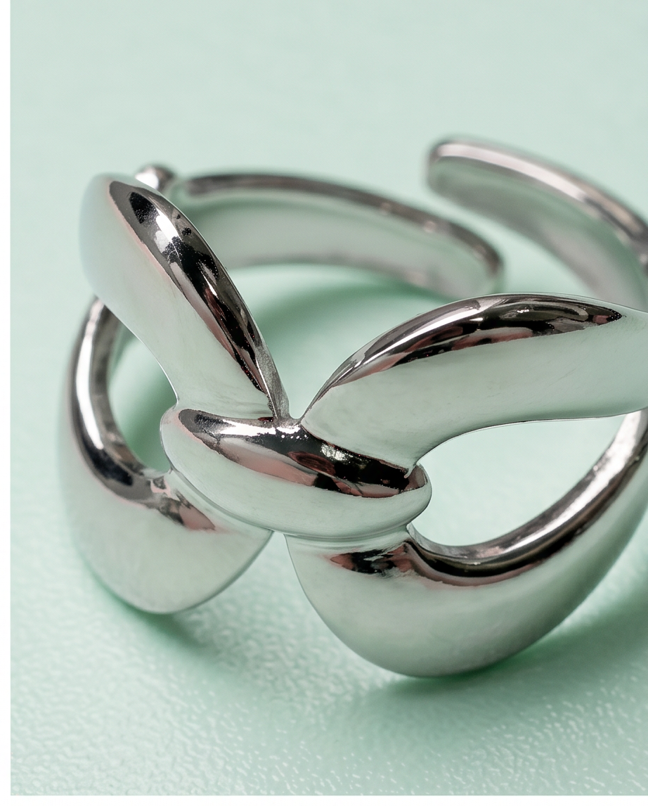 Anillo Lazo Plateado